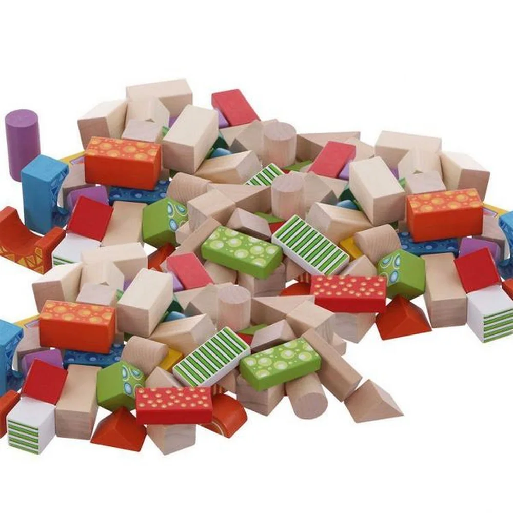Cuburi din lemn, 100 bucati - Ecotoys [2]