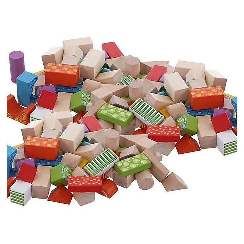 Cuburi din lemn, 100 bucati - Ecotoys [4]