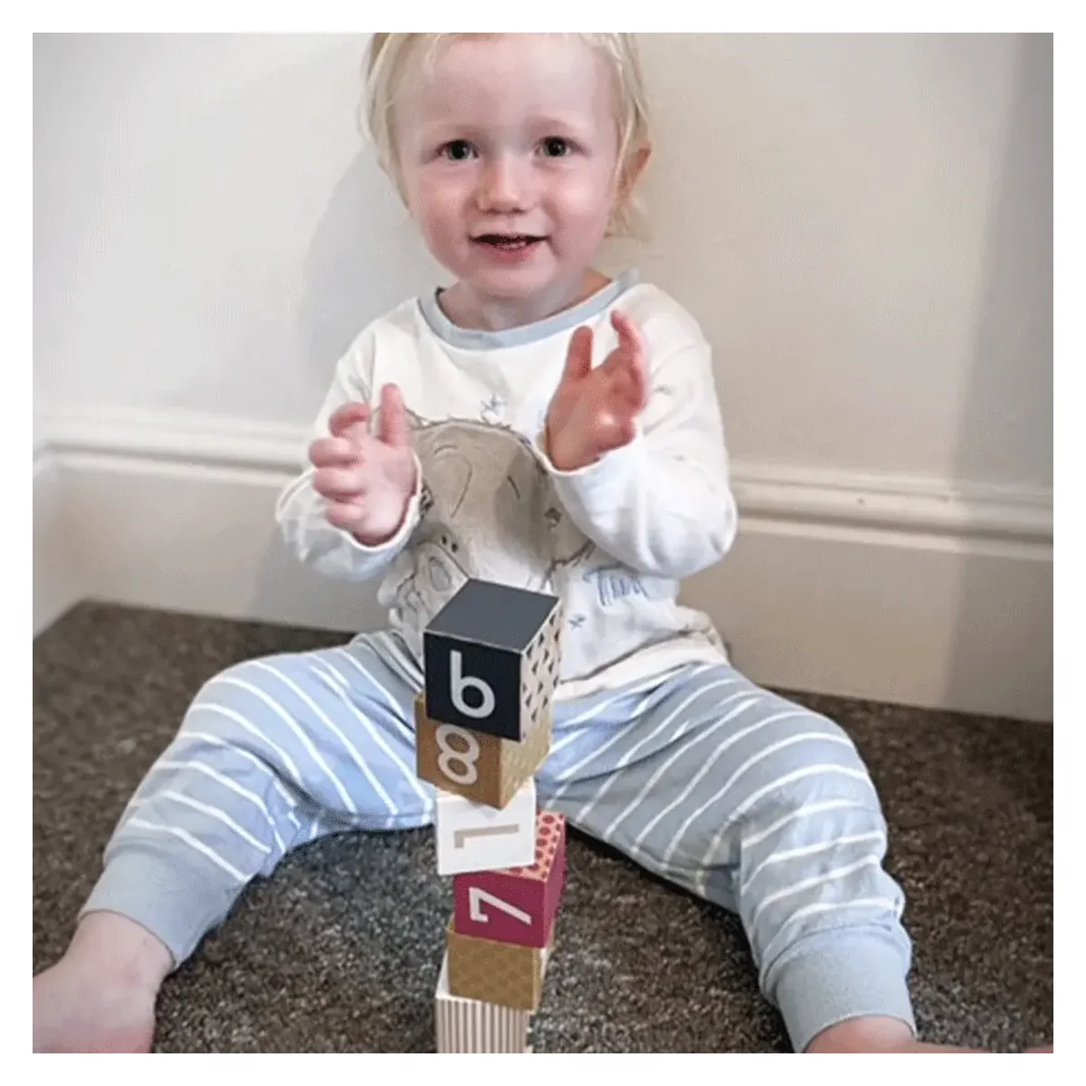 Cuburi lemn BIGJIGS Toys – Invat sa numar 6 luni+ [3]