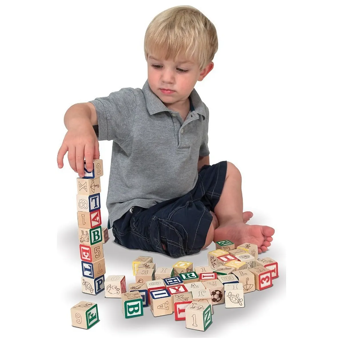 Cuburi litere si numere - 50 buc Melissa & Doug [4]