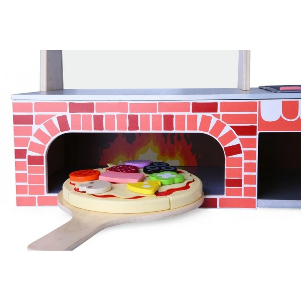 Cuptor pentru pizza din lemn + accesorii Ecotoys [4]