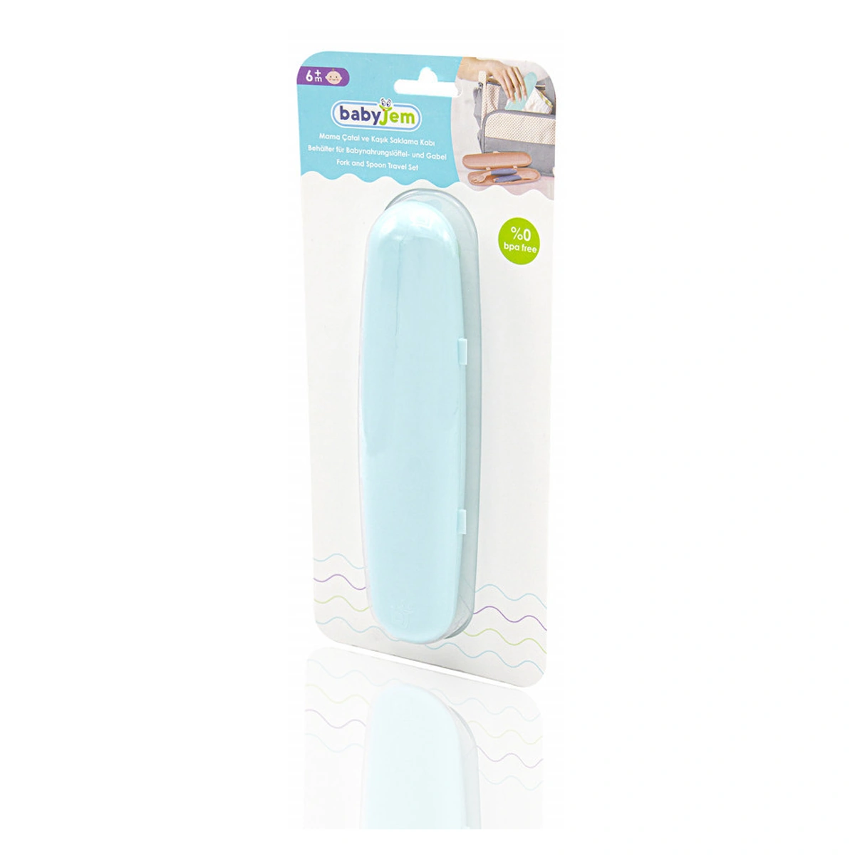 Cutie pentru depozitare tacamuri BabyJem, Bleu [3]