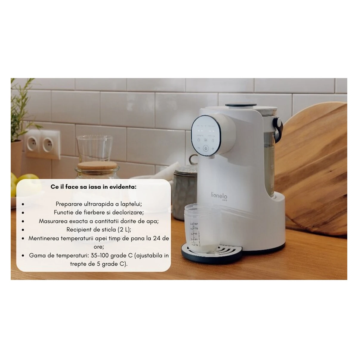 Espressor pentru lapte praf, Lionelo, Baby Presto, Alb [23]