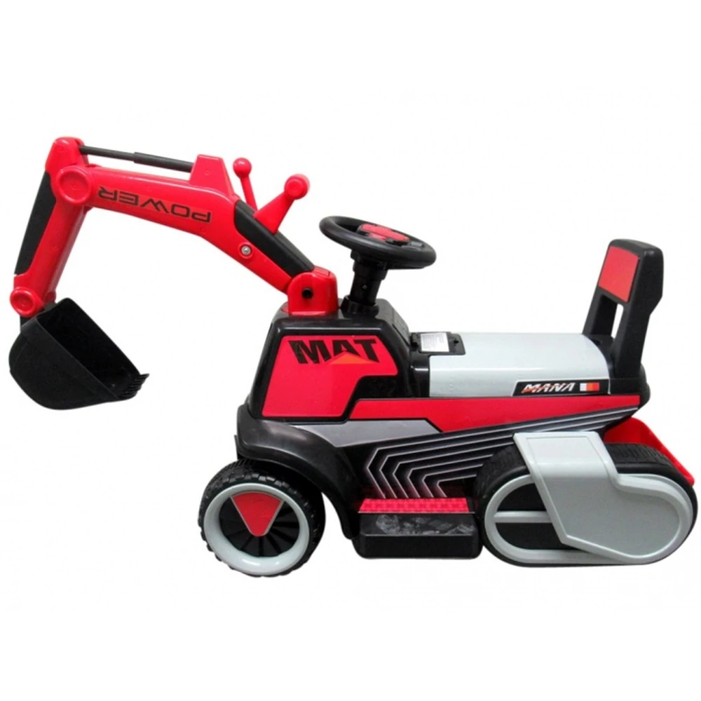 Excavator electric pe baterie cu muzica si lumini LED R-Sport - Rosu [2]
