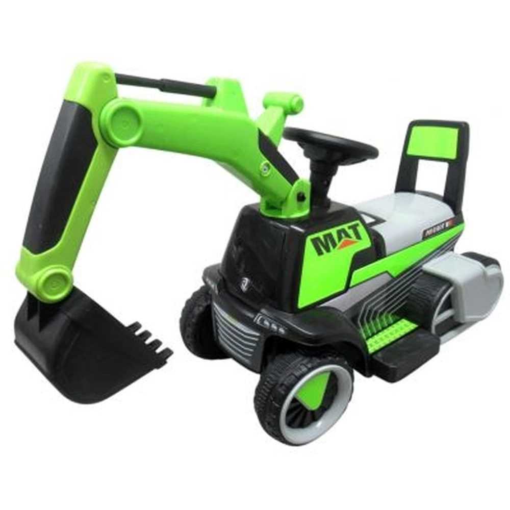 Excavator electric pe baterie cu muzica si lumini LED R-Sport - Verde [1]
