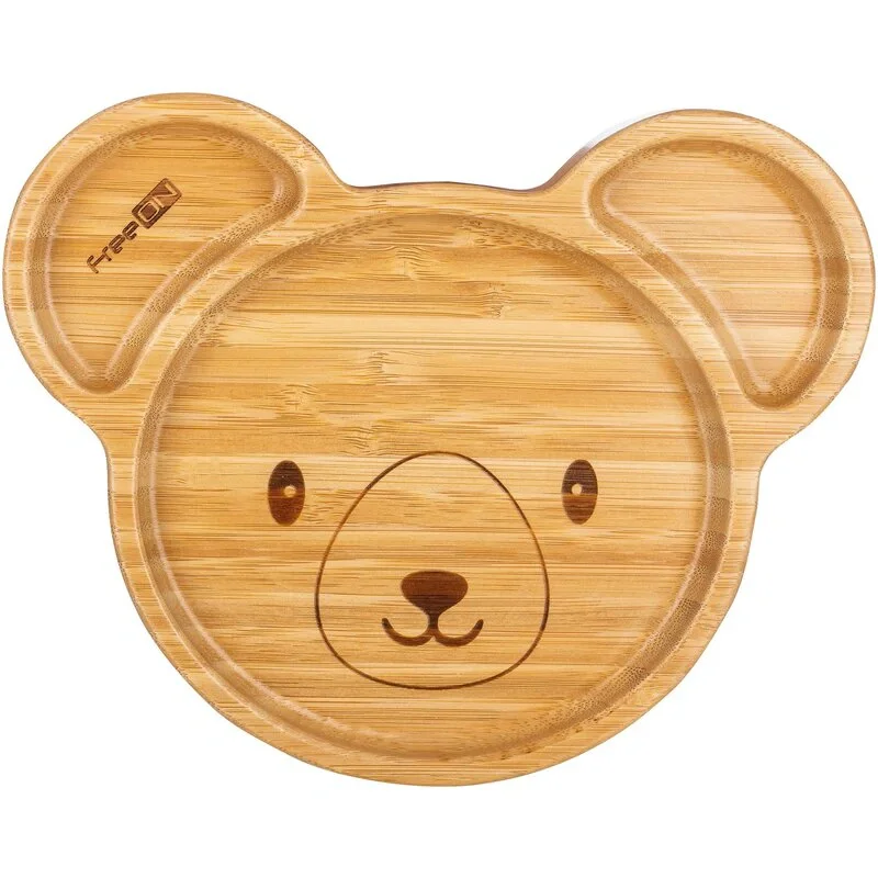 Farfurie compartimentata din bambus, Cu ventuza - Bear [1]