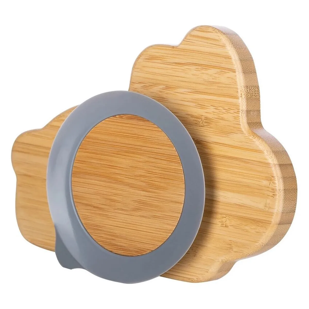 Farfurie compartimentata din bambus, Cu ventuza - Bunny [3]