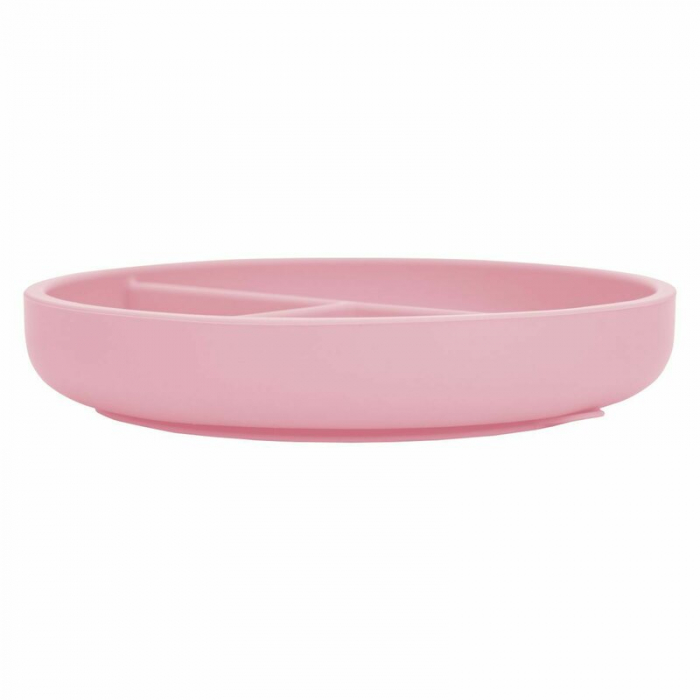 Farfurie compartimentata, FreeON, Silicon, Fara BPA, 18 cm, Roz [3]