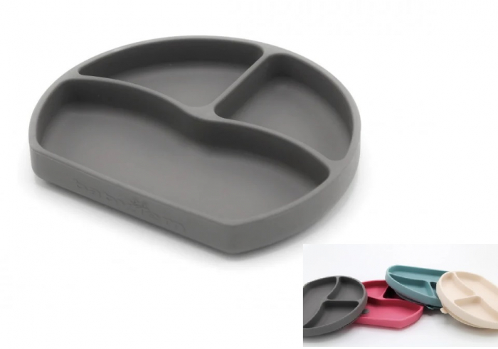 Farfurie din silicon cu 3 compartimente pentru auto-diversificare BabyJem [1]