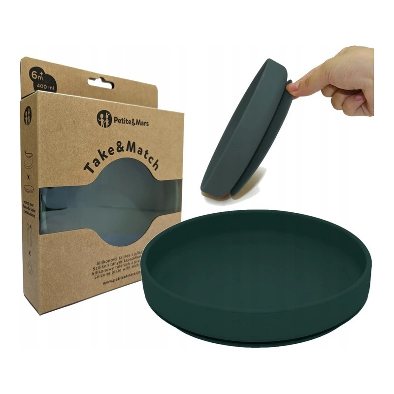 Farfurie din silicon fara BPA, Cu ventuza, TAKE&MATCH, 6 luni+, 400 ml [4]