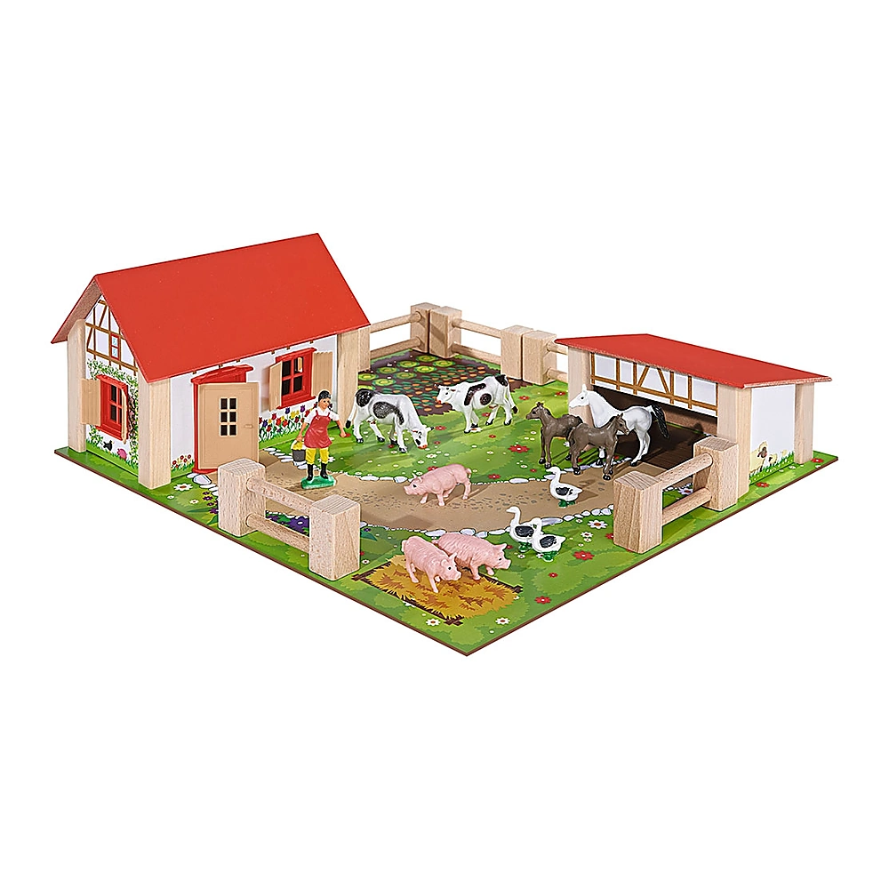 Ferma din lemn Eichhorn 39x36x14 cm cu accesorii [1]