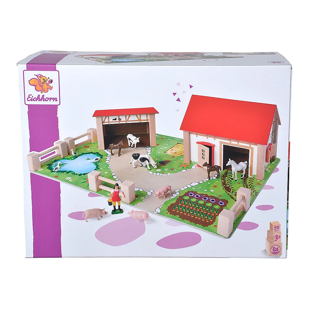 Ferma din lemn Eichhorn 51x36x17 cm cu 20 accesorii [14]