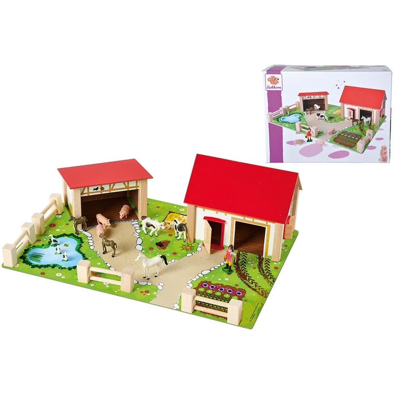 Ferma din lemn Eichhorn 51x36x17 cm cu 20 accesorii [3]