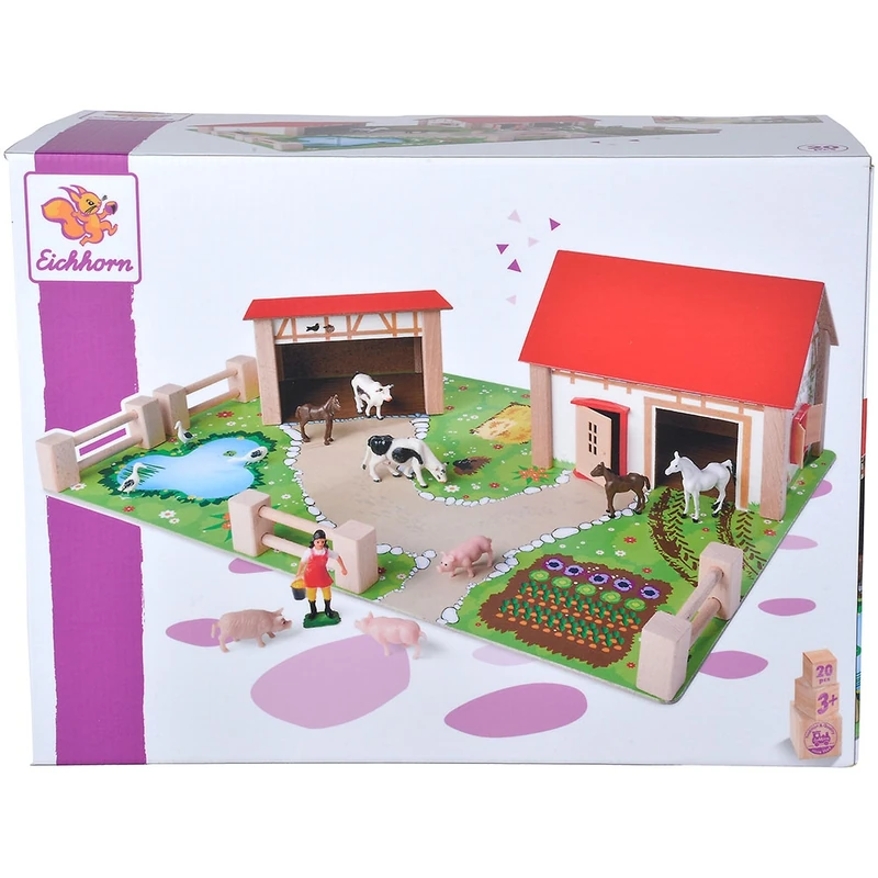 Ferma din lemn Eichhorn 51x36x17 cm cu 20 accesorii [4]
