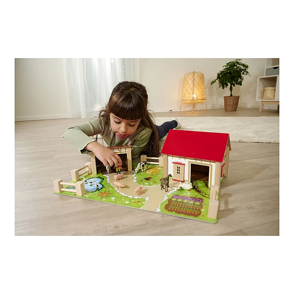 Ferma din lemn Eichhorn 51x36x17 cm cu 20 accesorii [10]