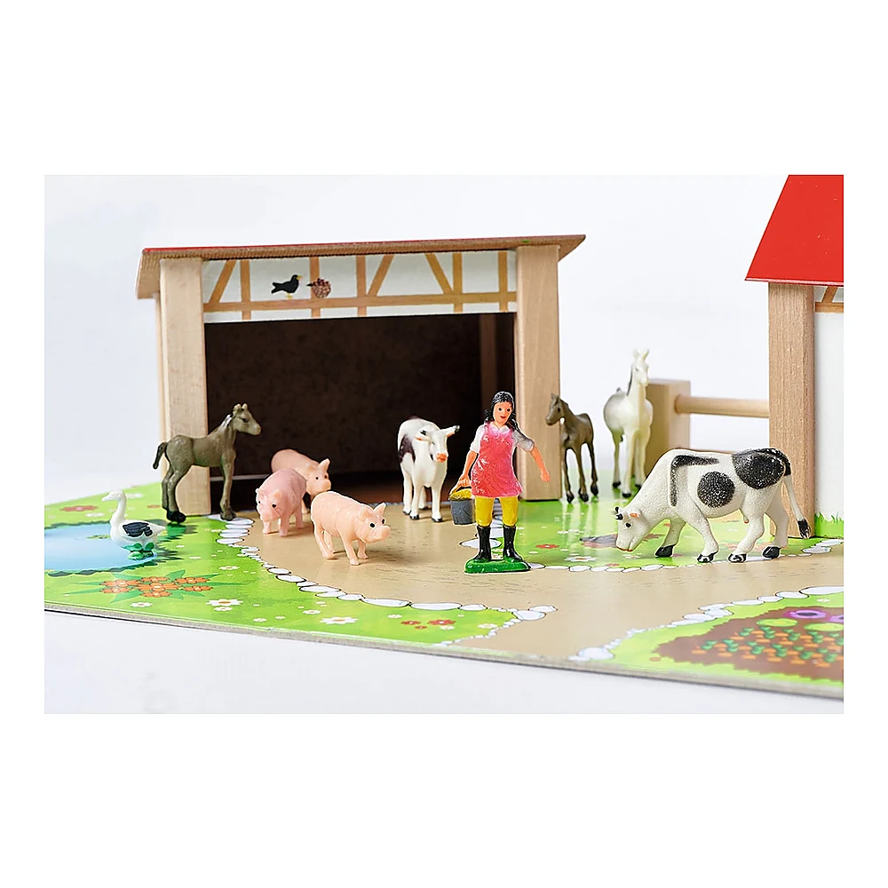 Ferma din lemn Eichhorn 51x36x17 cm cu 20 accesorii [9]
