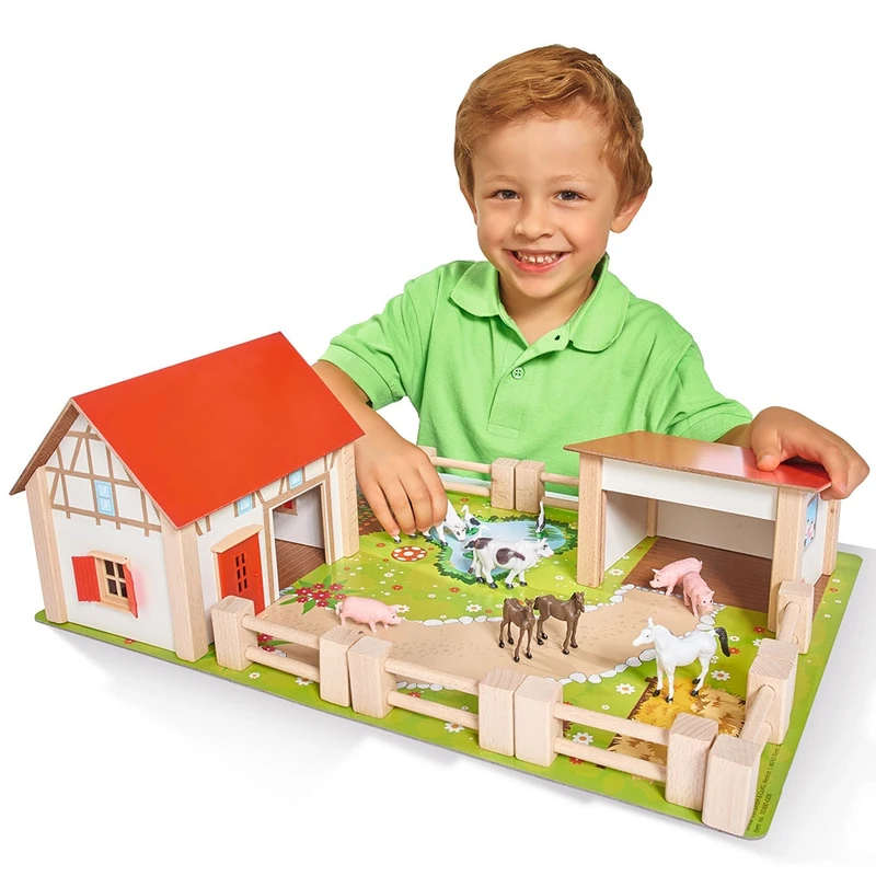 Ferma din lemn Eichhorn 51x36x17 cm cu accesorii [3]