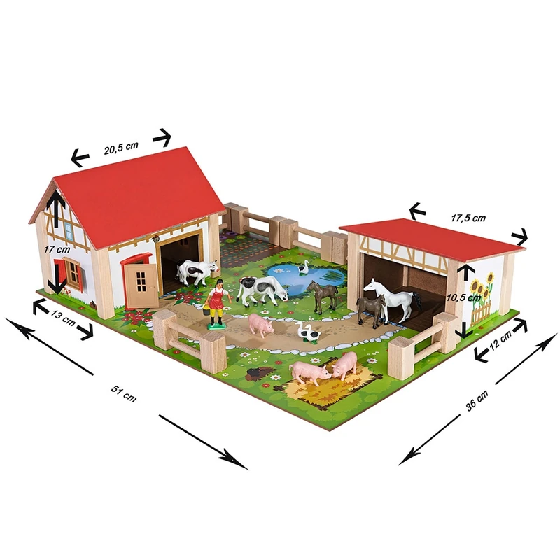 Ferma din lemn Eichhorn 51x36x17 cm cu accesorii [4]