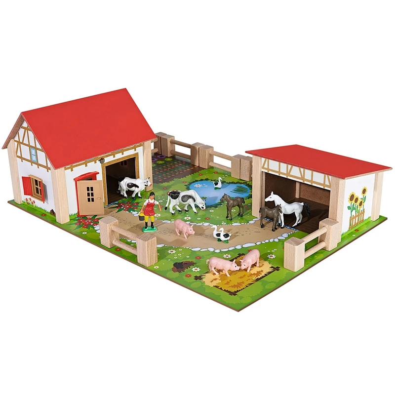 Ferma din lemn Eichhorn 51x36x17 cm cu accesorii [1]