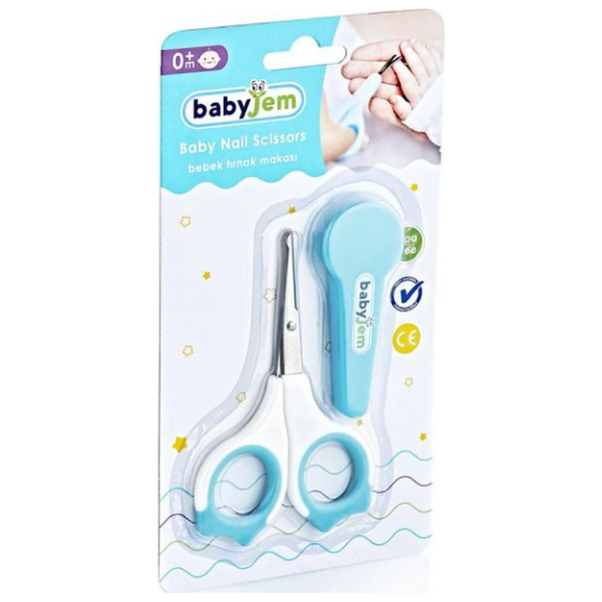 Forfecuta pentru bebelusi cu suport protectie Bleu BabyJem 0 luni + [2]