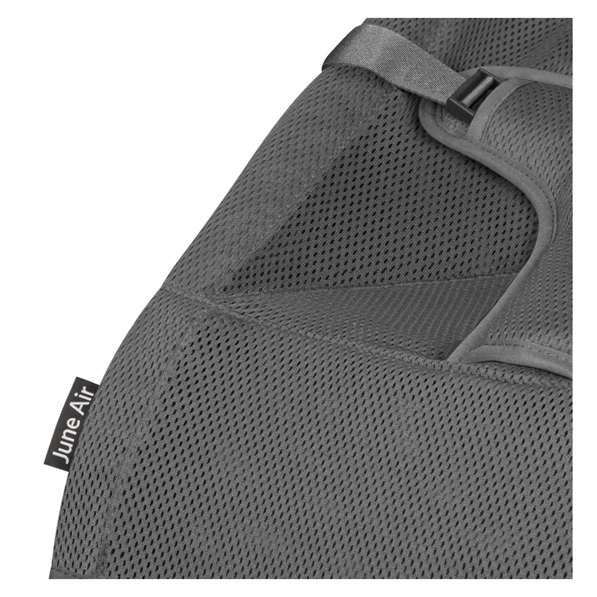 Fotoliu balansoar June AIR, Cu arcada cu jucarii, Ergonomic, Permite circulatia aerului, Balansare manuala, Pliabil, 0 luni+, Gri [11]