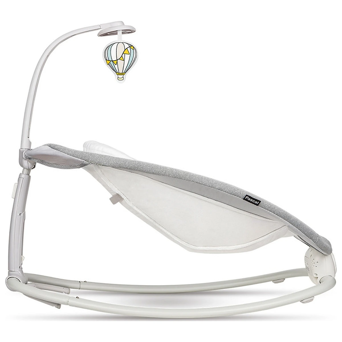 Fotoliu balansoar, Lionelo, Cu vibratii, Pascal Scandi, Cu 12 melodii linistitoare, Pliabil, 80x49 cm, Gri Deschis [7]