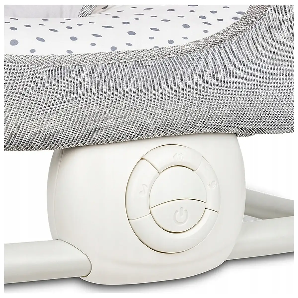 Fotoliu balansoar, Lionelo, Cu vibratii, Pascal Scandi, Cu 12 melodii linistitoare, Pliabil, 80x49 cm, Gri Deschis [6]