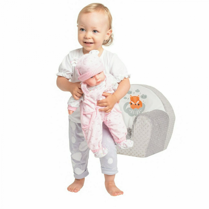 Fotoliu pentru copii, New Baby, Fox, 9 luni - 5 ani, Cu Husa detasabila, Gray [11]