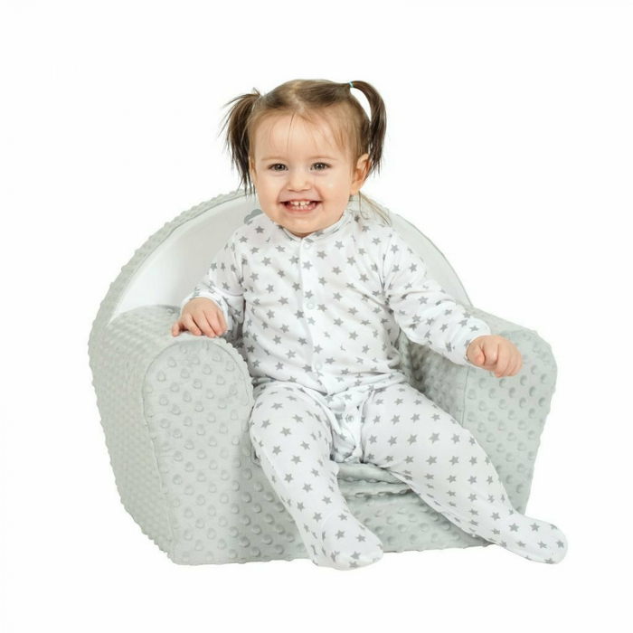 Fotoliu pentru copii, New Baby, Fox, 9 luni - 5 ani, Cu Husa detasabila, Gray [5]