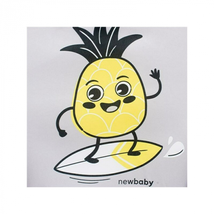 Fotoliu din burete pentru copii, New Baby, 42x53, husa din bumbac, 9 luni - 5 ani, Pineapple [4]