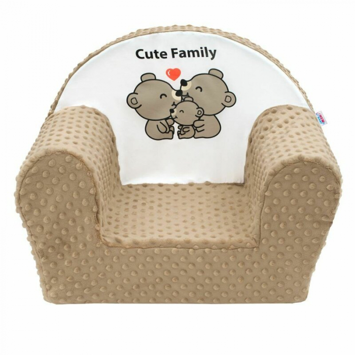Fotoliu pentru copii, New Baby, Cute Family, 9 luni - 5 ani, Cu Husa detasabila, Cappuccino [3]