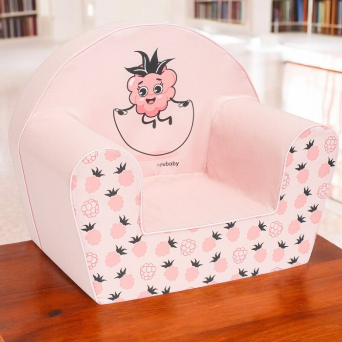 Fotoliu pentru copii, New Baby, Pinneaple, 9 luni - 5 ani, Cu Husa detasabila, Pink [2]