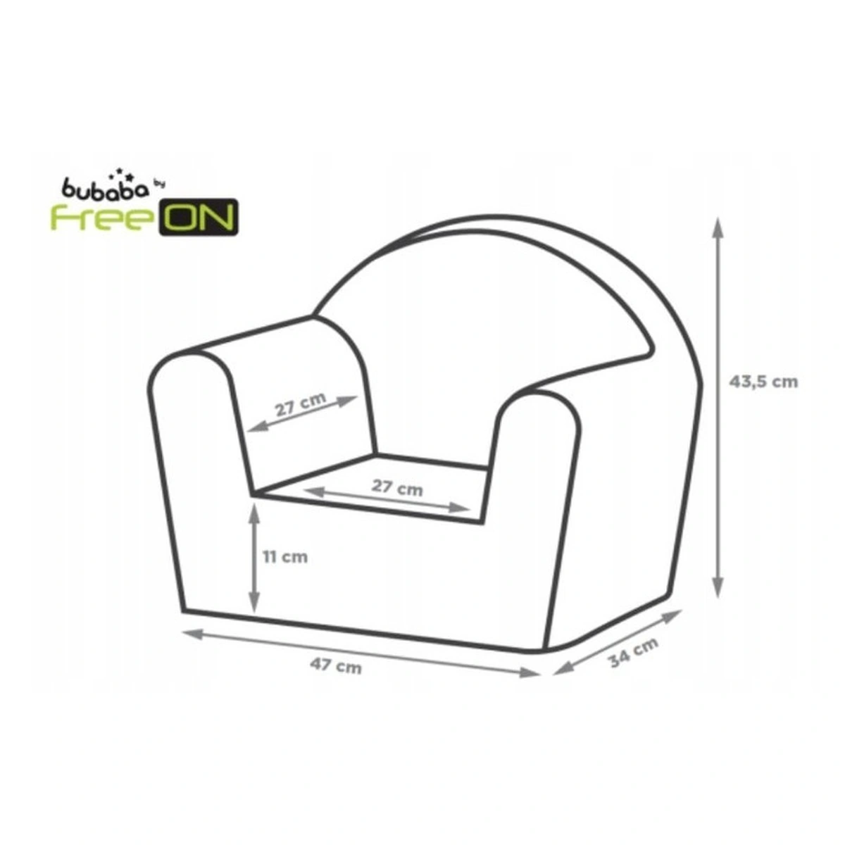 Fotoliu pentru copii, Bubaba, Green Magic, 9 luni - 5 ani, Cu Husa detasabila [7]