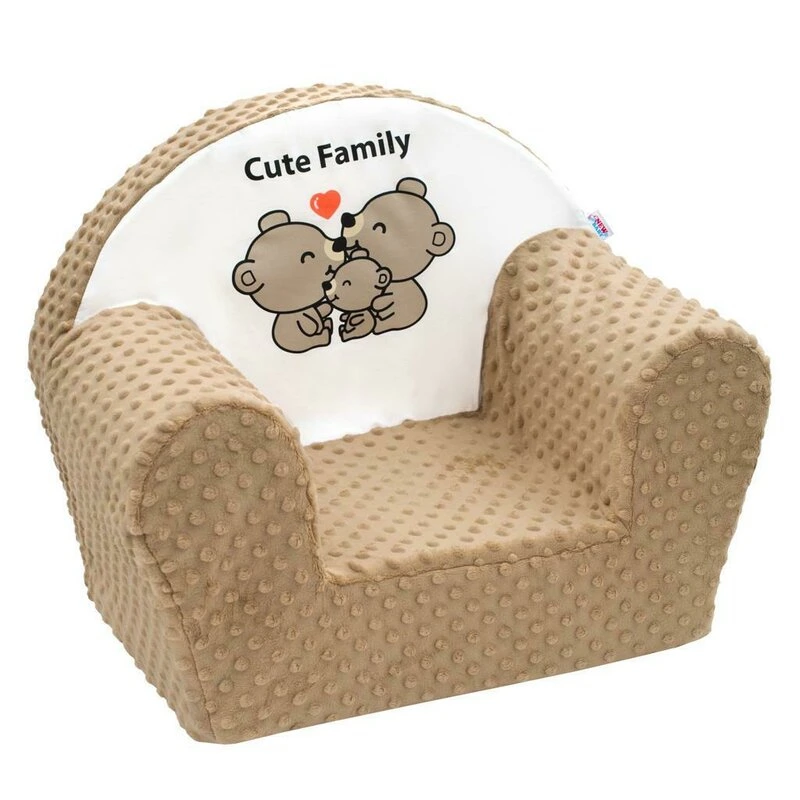 Fotoliu pentru copii, New Baby, Cute Family, 9 luni - 5 ani, Cu Husa detasabila, Cappuccino [1]