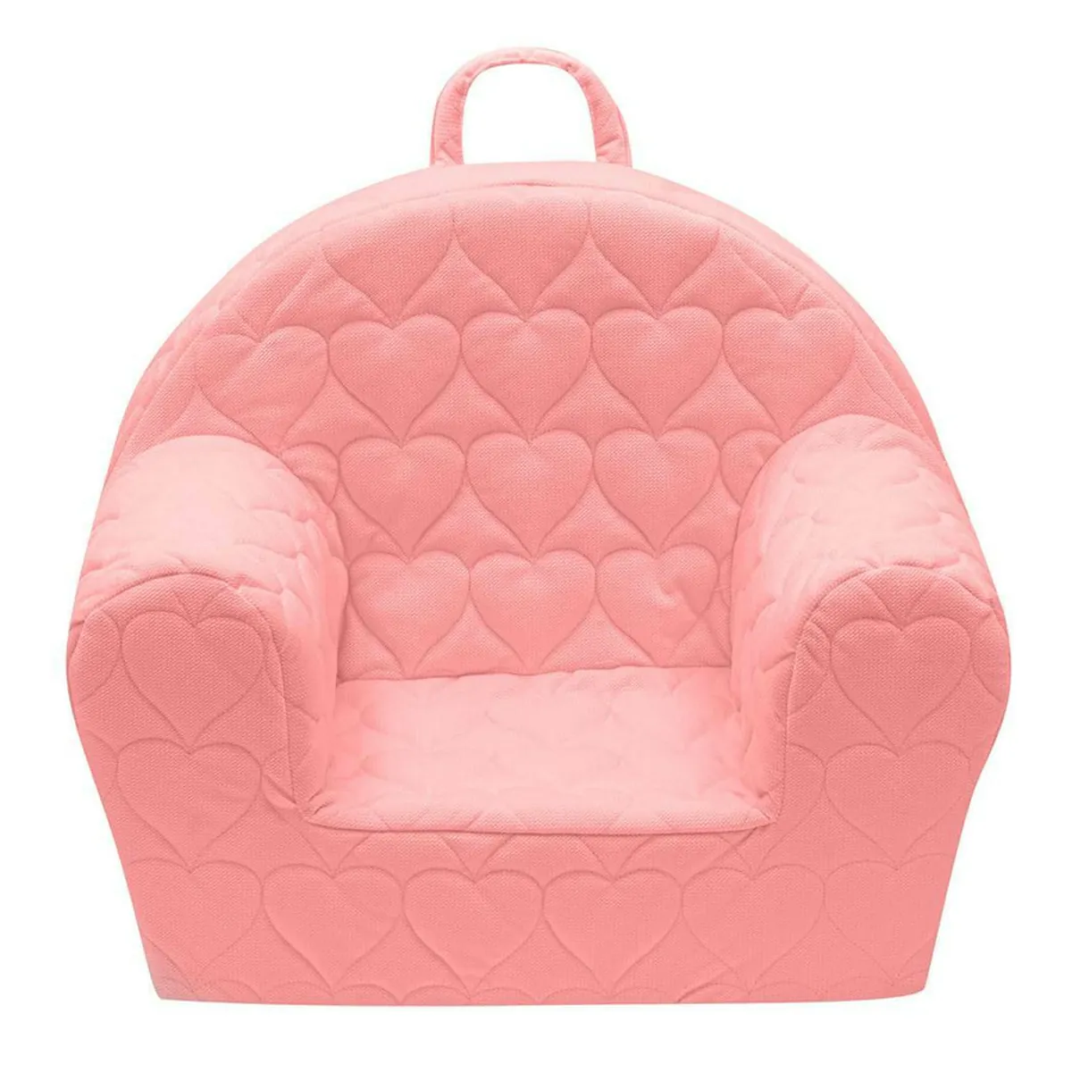 Fotoliu pentru copii, New Baby, Hearts, Cu buzunar lateral si Husa detasabila, 9 luni - 5 ani, Pink [3]