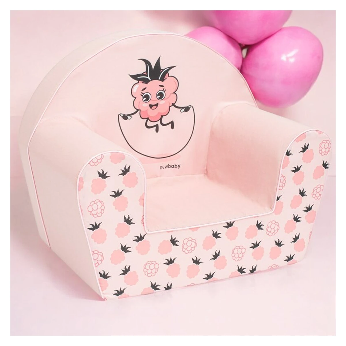 Fotoliu pentru copii, New Baby, Pinneaple, 9 luni - 5 ani, Cu Husa detasabila, Pink [2]