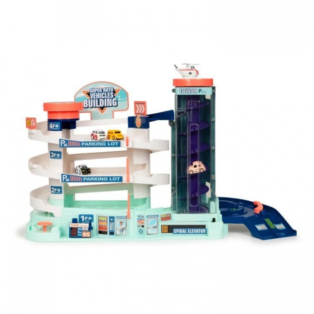 Garaj tip parcare pentru masinute, cu lift electric, Ecotoys [1]