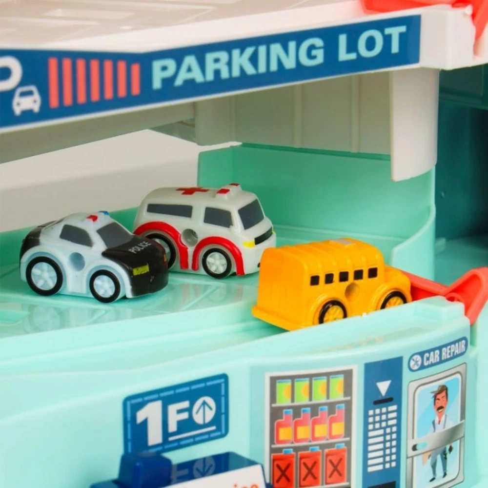 Garaj tip parcare pentru masinute, cu lift electric, Ecotoys [4]