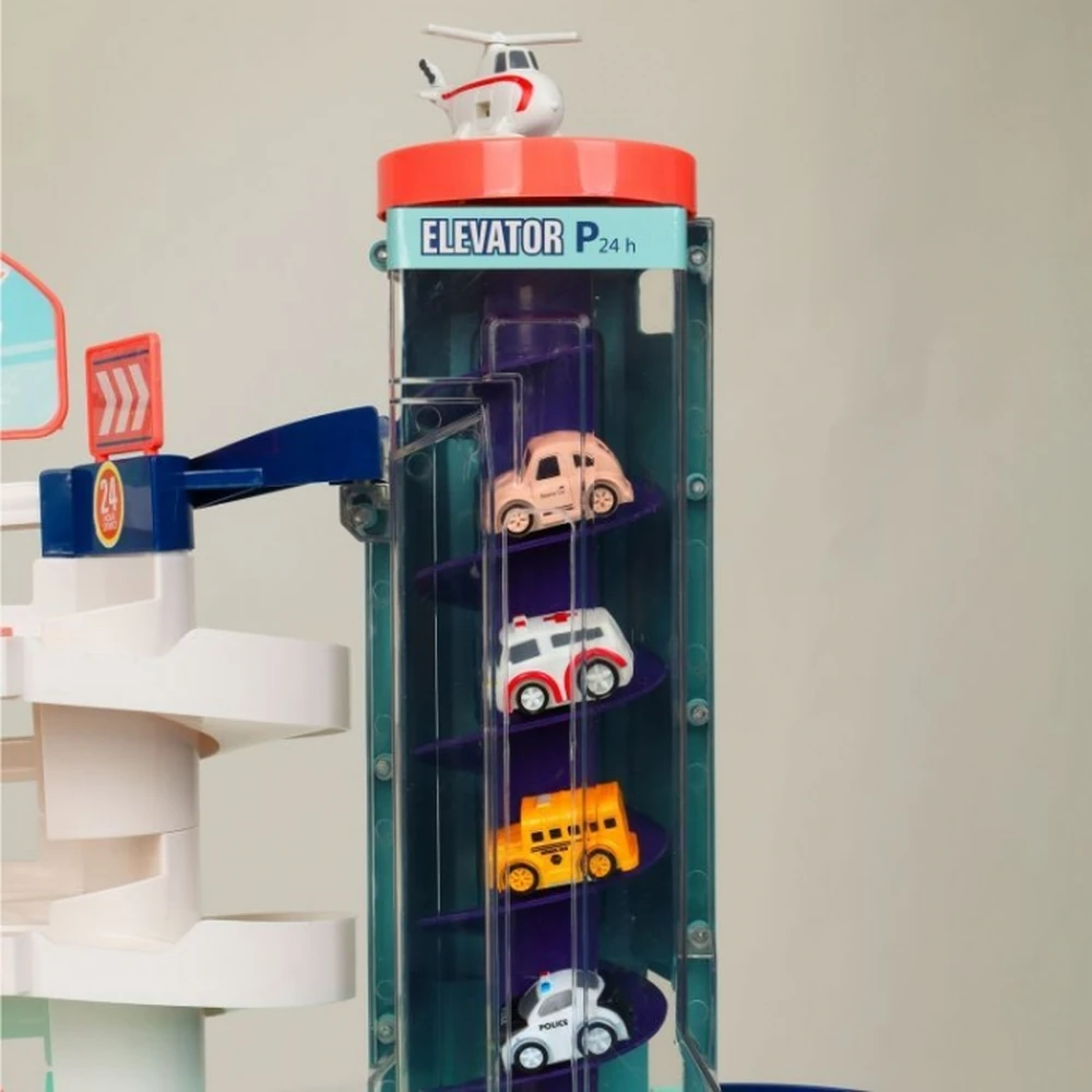Garaj tip parcare pentru masinute, cu lift electric, Ecotoys [5]