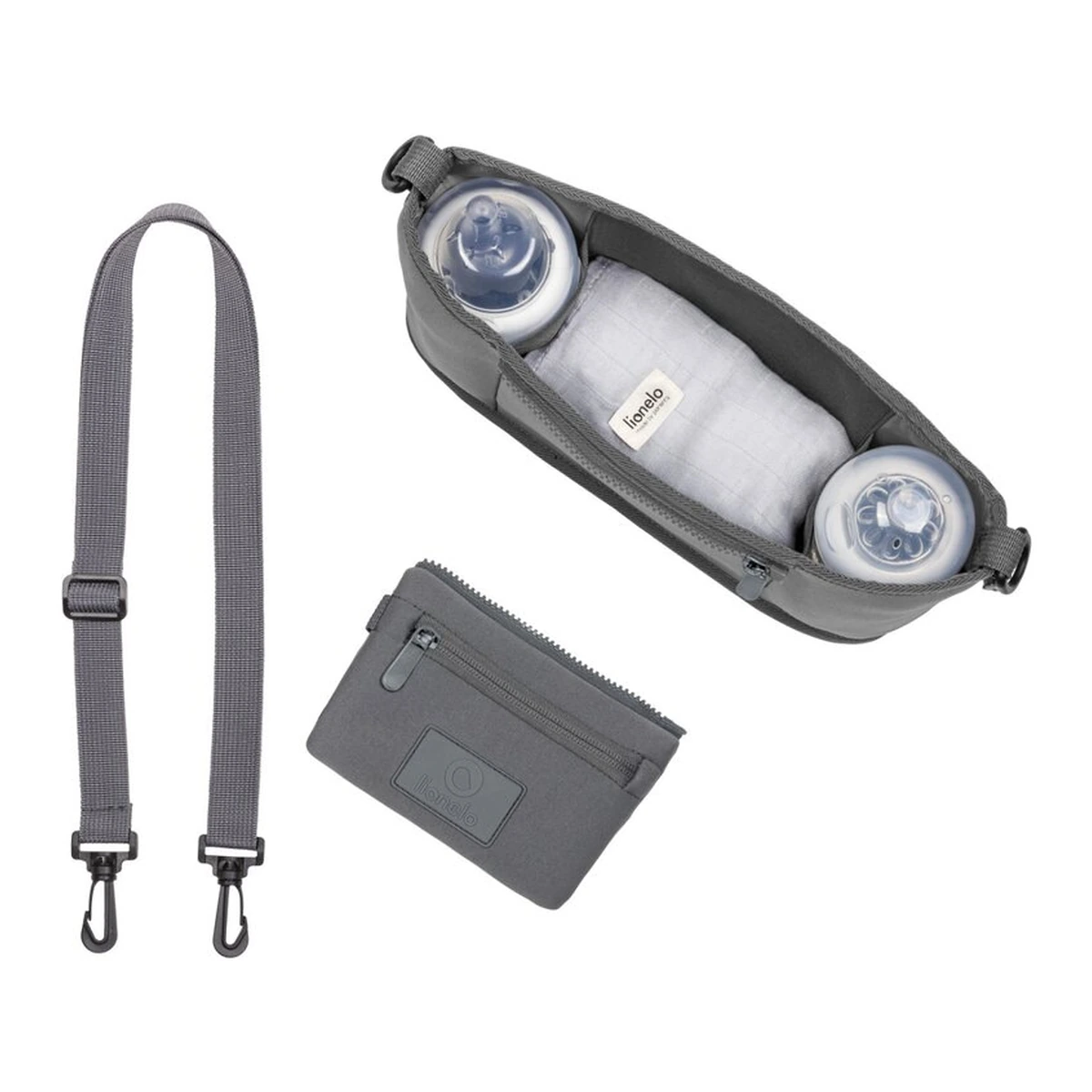 Geanta impermeabila, Lionelo, Little Cube, Pentru mamici si carucior, Impermeabila, Gri [8]