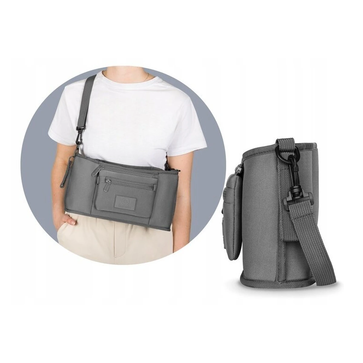 Geanta impermeabila, Lionelo, Little Cube, Pentru mamici si carucior, Impermeabila, Gri [11]