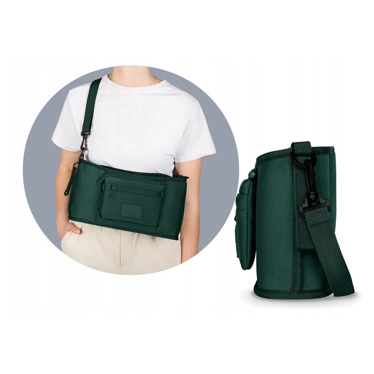 Geanta impermeabila, Lionelo, Little Cube, Pentru mamici si carucior, Impermeabila, Verde [12]