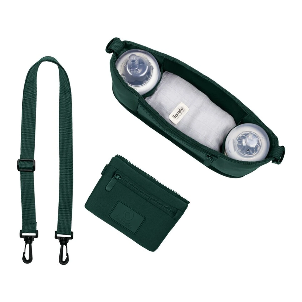 Geanta impermeabila, Lionelo, Little Cube, Pentru mamici si carucior, Impermeabila, Verde [8]