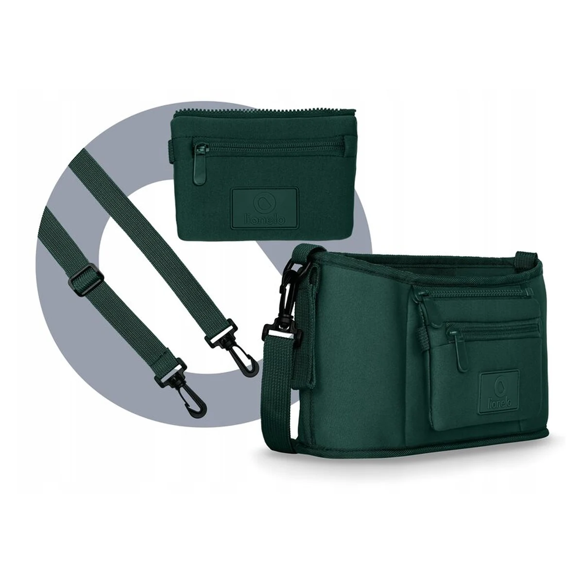 Geanta impermeabila, Lionelo, Little Cube, Pentru mamici si carucior, Impermeabila, Verde [13]