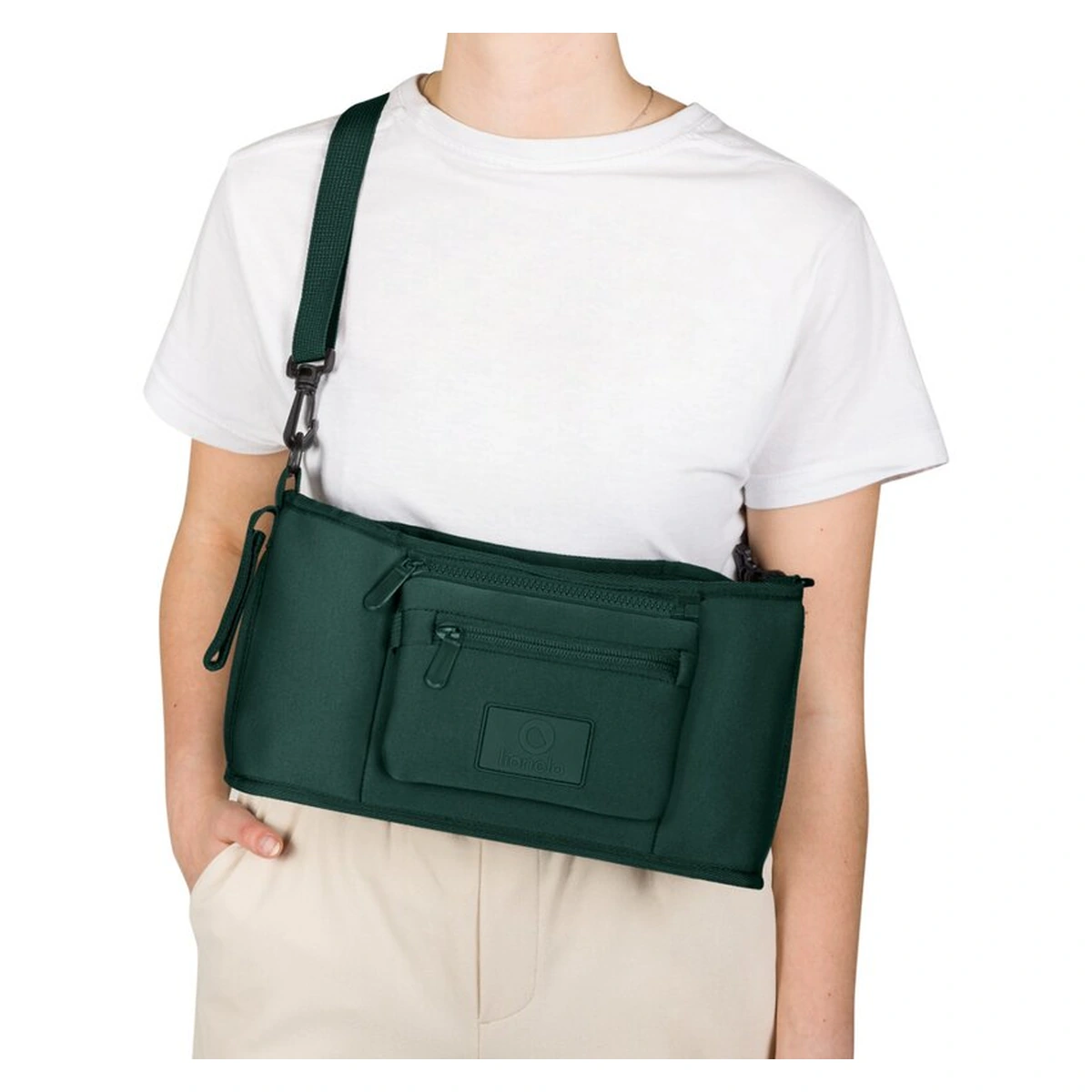 Geanta impermeabila, Lionelo, Little Cube, Pentru mamici si carucior, Impermeabila, Verde [7]