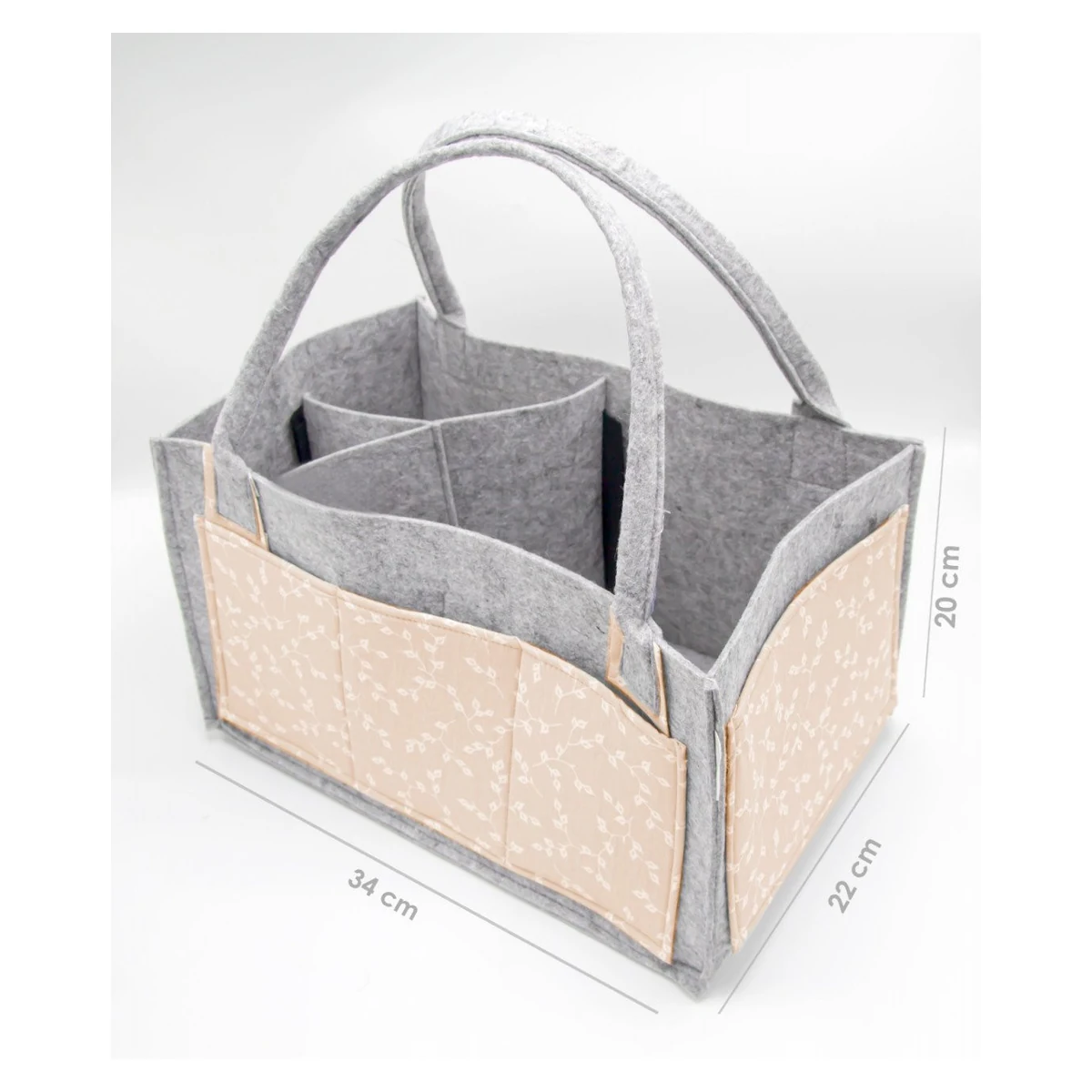 Geanta organizator scutece si accesorii copii/bebelusi BabyJem (Culoare: Somon) [4]