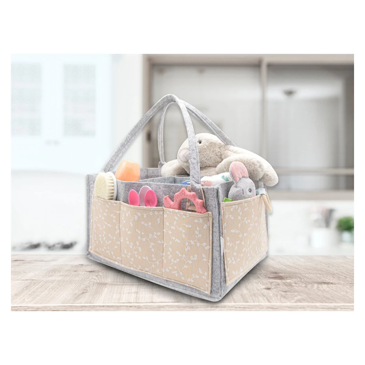Geanta organizator scutece si accesorii copii/bebelusi BabyJem (Culoare: Somon) [2]