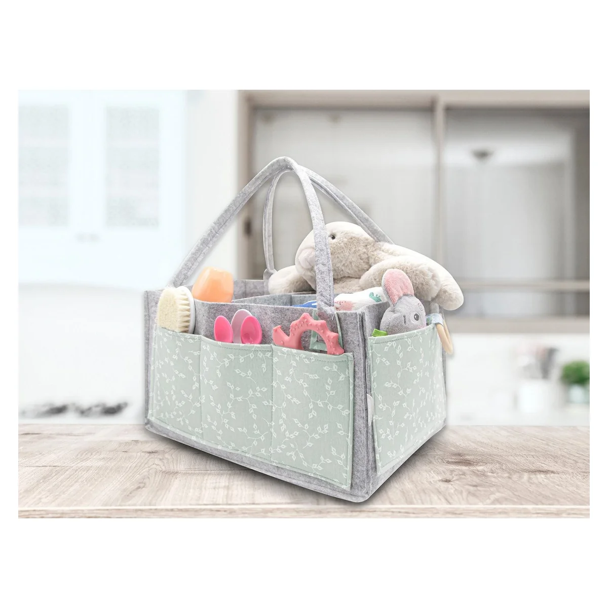 Geanta organizator scutece si accesorii copii/bebelusi BabyJem (Culoare: Verde) [2]