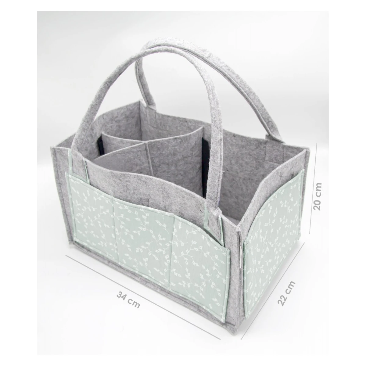 Geanta organizator scutece si accesorii copii/bebelusi BabyJem (Culoare: Verde) [8]