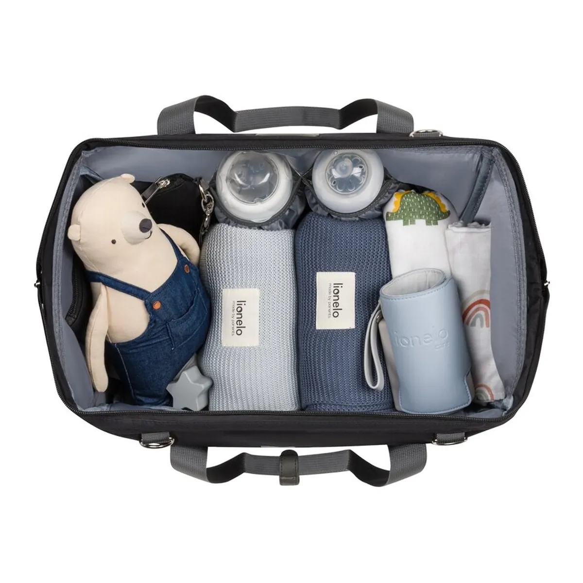 Geanta pentru mamici Ida Cu multiple compartimente, Negru [10]